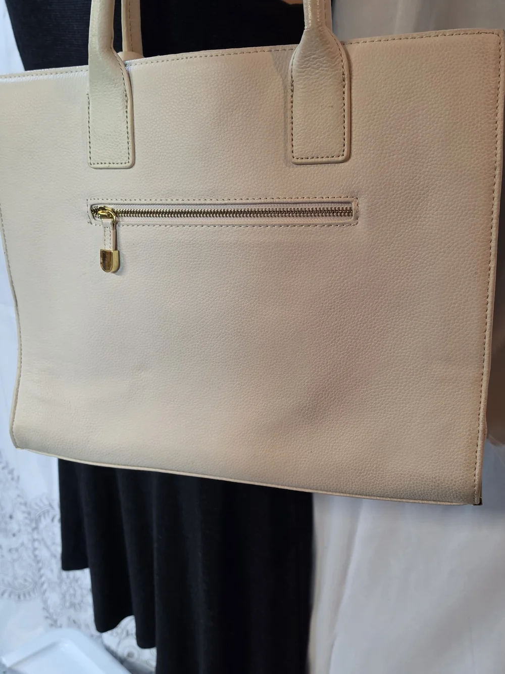 Joy & Iman split leather tote bag
